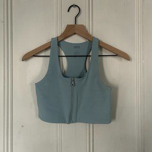 Never Worn Girlfriend Collective Small Paloma Zip Up Bra